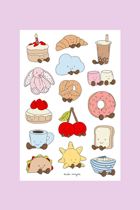 Planche de stickers A6 - Jelly