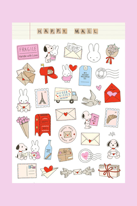 Planche de stickers A5 - Happy mail