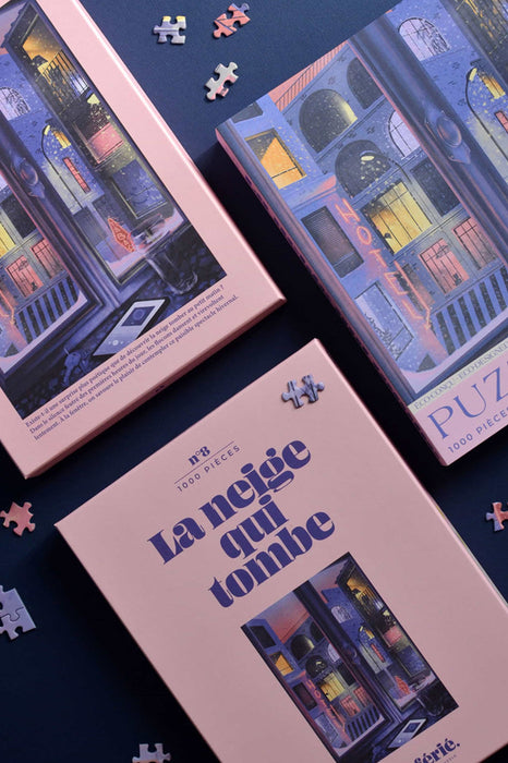 Puzzle 1000 pièces - La neige qui tombe