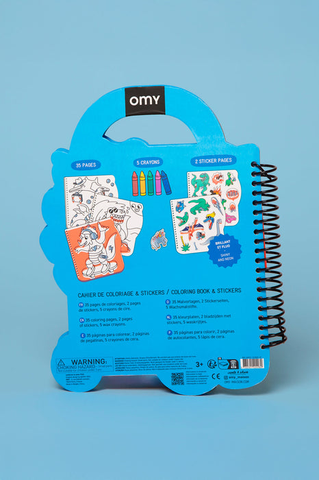Livre de coloriage et stickers - Dinos