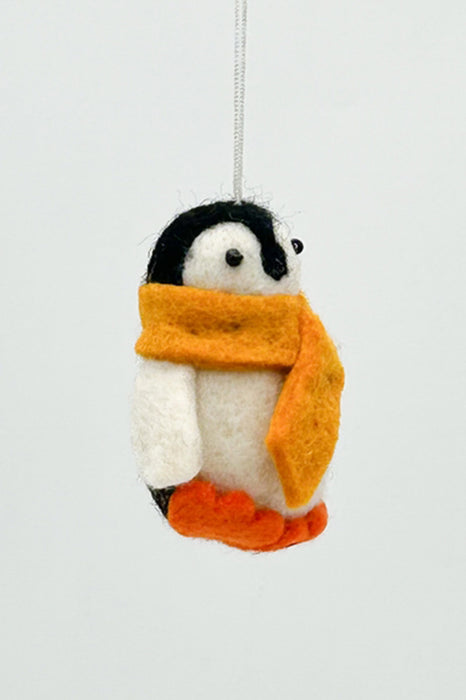 Suspension en laine - Pingouin (jaune)