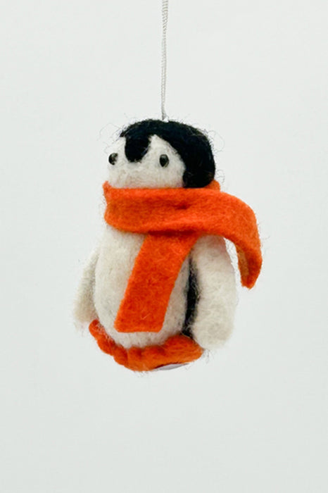 Suspension en laine - Pingouin (orange)