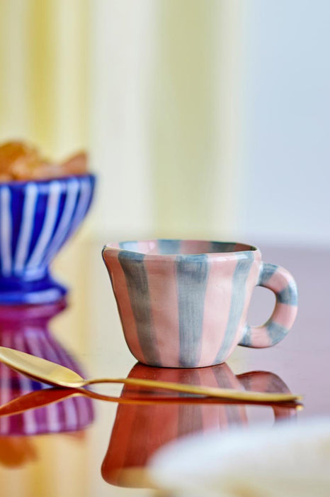 Tasse nini - Rayures (rose et bleu ciel)
