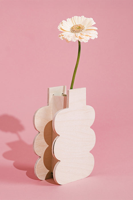 Vase en bois - Nuage naturel
