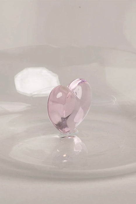Verre - Coeur rose