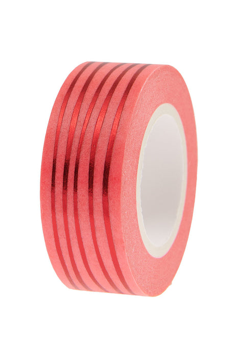 Washi tape - Lines rose fluo