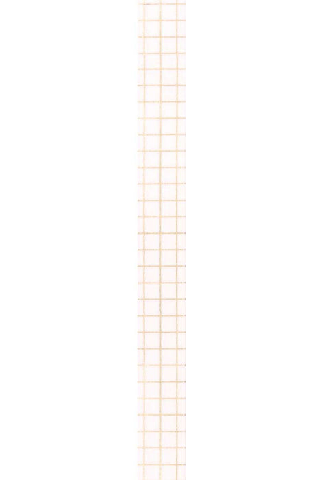 Washi tape - Quadrillé blanc or