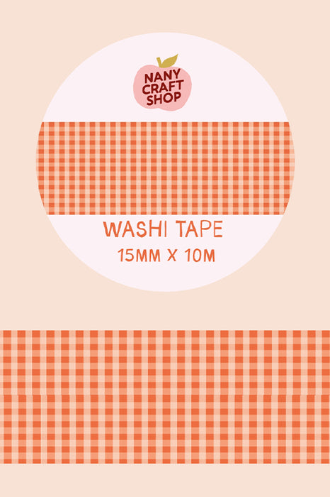 Washi tape - Vichy (orange)