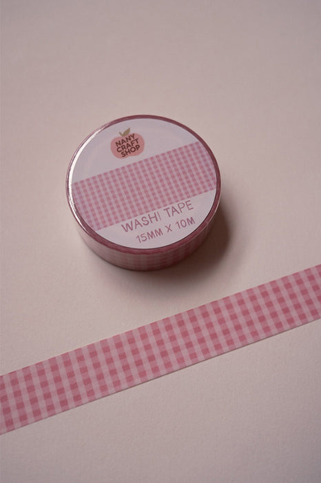 Washi tape - Vichy (rose)