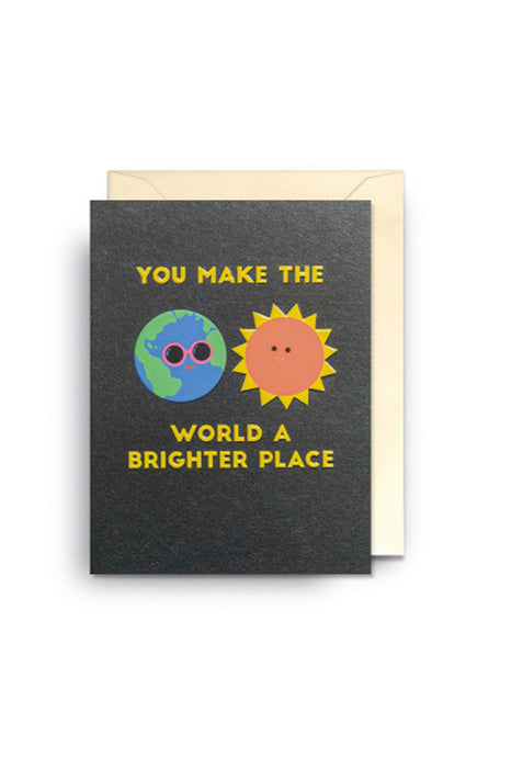 Mini carte double - You make the world a brighter place